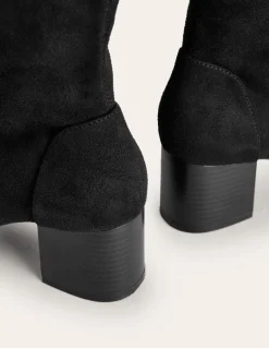Heeled Stretch Knee Boots--Boden New