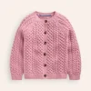 Heritage Cable Cardigan-Vintage Pink-Boden Hot