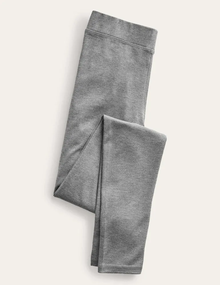 High Rise Jersey Leggings-Charcoal Marl-Boden Outlet