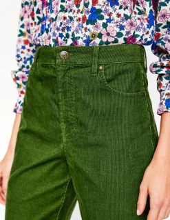 High Rise Straight Cord Jeans-Promenade Green-Boden Store