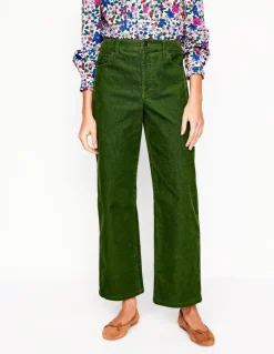 High Rise Straight Cord Jeans-Promenade Green-Boden Store