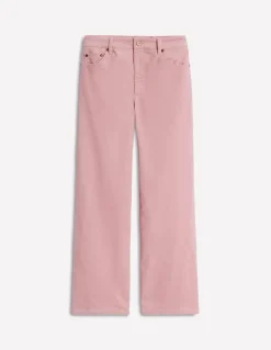 High Rise Straight Cord Jeans-Vintage Pink-Boden New