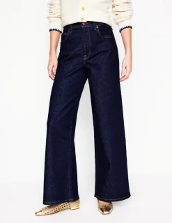 High Rise Wide Leg Jeans-Indigo Rinse-Boden Fashion