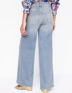 High Rise Wide Leg Jeans-Light Vintage-Boden Flash Sale