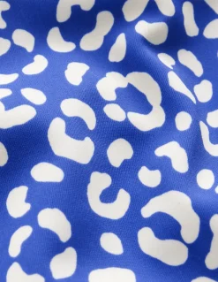 High Waisted Bikini Bottoms-Blue Leopard-Boden Online