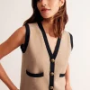 Holly Knitted Waistcoat-Camel Melange-Boden Flash Sale