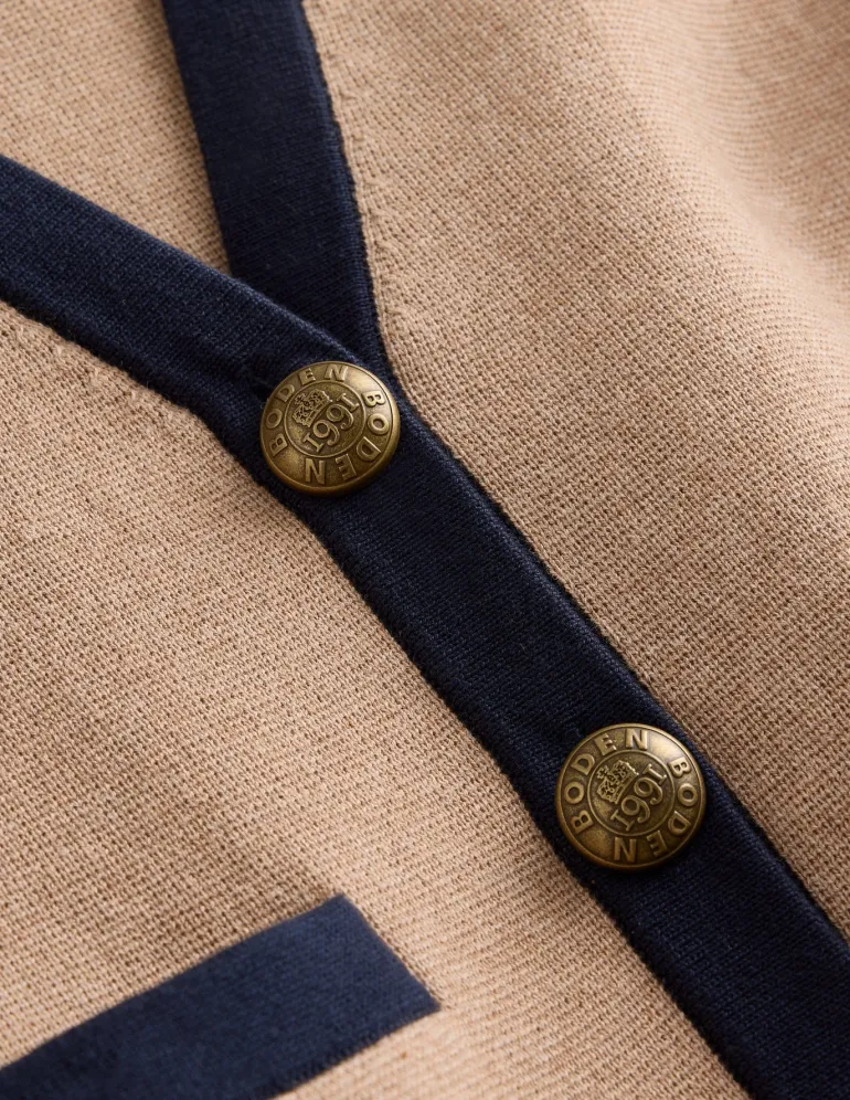 Holly Knitted Waistcoat-Camel Melange-Boden Flash Sale
