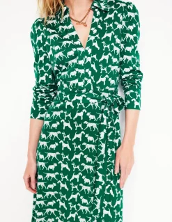 Imogen Collared Jersey Dress-Grass, Janet and Friends-Boden Best