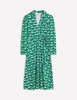 Imogen Collared Jersey Dress-Grass, Janet and Friends-Boden Best