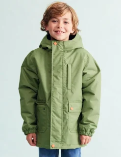 4-in-1 Waterproof Coat-Safari Green-Boden Hot