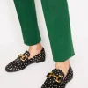Iris Snaffle Loafers-Black and Camel Spot-Boden Discount