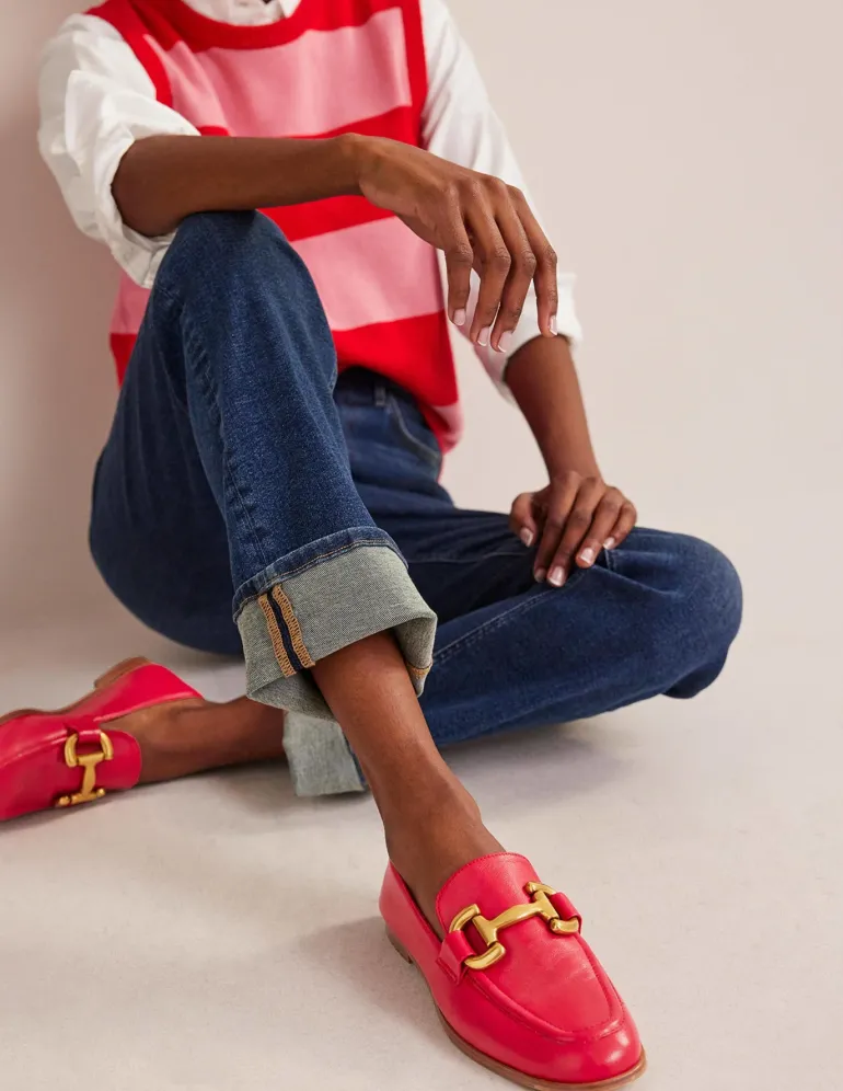 Iris Snaffle Loafers-Pillarbox Red-Boden Outlet
