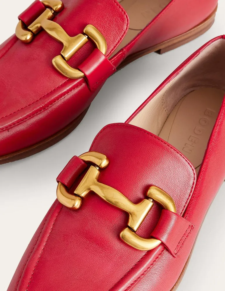 Iris Snaffle Loafers-Pillarbox Red-Boden Outlet