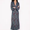 Ivy Smocked Midi Dress-Blue Grass, Paisley Cascade-Boden Clearance