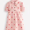 Izzy Denim Shirt Dress-Vanilla/Bubblegum Hearts-Boden New