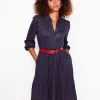 Jemima Tiered Jersey Dress-Rouge, Sparse Spot-Boden Best