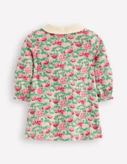 Jersey Doublecloth Dress-Pink Wild Rose Floral-Boden Cheap