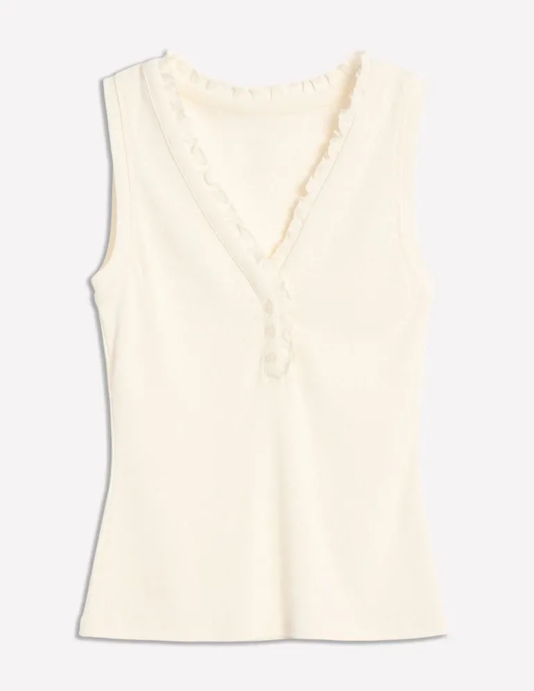 Jersey Henley Pajama Vest--Boden Hot