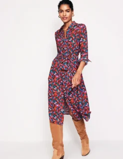Kate Midi Shirt Dress-Bittersweet, Meadow Pop-Boden Cheap