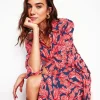 Kate Midi Shirt Dress-French Navy, Bow Scatter-Boden Cheap