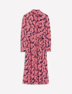 Kate Midi Shirt Dress-French Navy, Bow Scatter-Boden Cheap