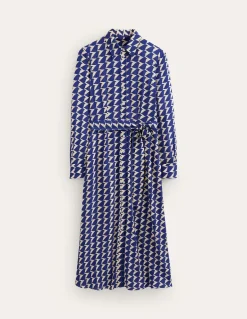 Kate Midi Shirt Dress-Mazarine Blue, Birdie-Boden Best