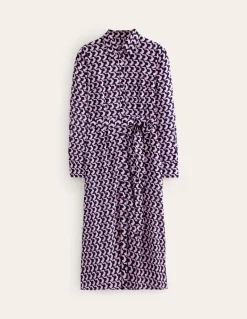 Kate Midi Shirt Dress-Orchid Pink, Arch Geo-Boden Cheap