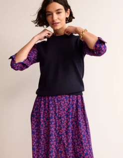 Kate Midi Shirt Dress-Poppy Red, Ditsy Bud-Boden Store