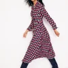Kate Midi Shirt Dress-Red, Polka Wave-Boden New