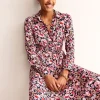 Kate Midi Shirt Dress-Soft Peony, Sweet Pea-Boden Best