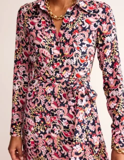 Kate Midi Shirt Dress-Soft Peony, Sweet Pea-Boden Best