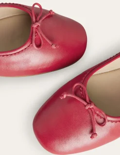 Kitty Flexi Sole Ballet Flats-Pillarbox Red-Boden Discount