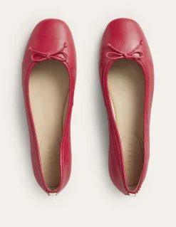 Kitty Flexi Sole Ballet Flats-Pillarbox Red-Boden Discount