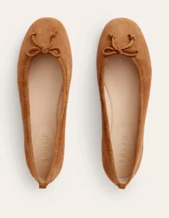 Kitty Flexi Sole Ballet Flats-Ginger Snap Suede-Boden Store