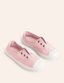 Laceless Canvas Pull-ons-Cameo Pink-Boden New