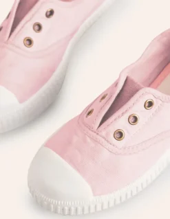 Laceless Canvas Pull-ons-Cameo Pink-Boden New