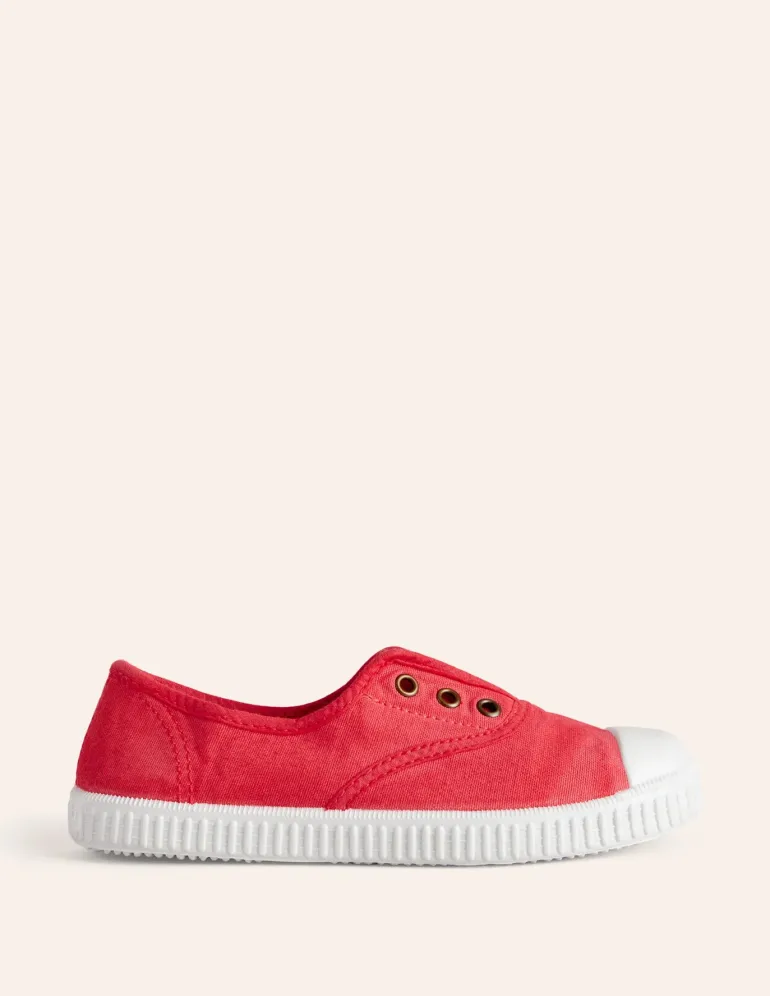 Laceless Canvas Pull-ons-Jam Red-Boden Outlet