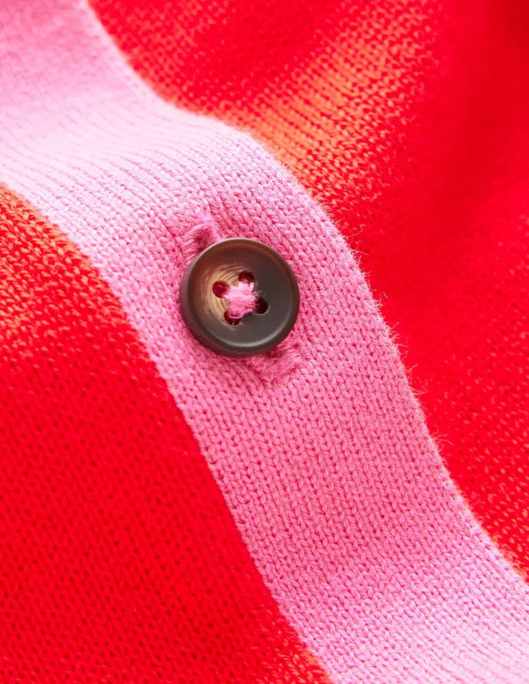 Lara Relaxed Cotton Cardigan-High Risk Red, Carmine Rose-Boden Best Sale