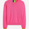 Lara Relaxed Cotton Jumper-Sorbet Pink, Rainbow-Boden Discount