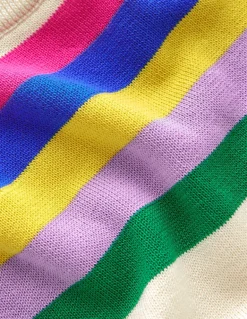 Lara Relaxed Cotton Jumper-Rainbow Curve Knit-Boden New