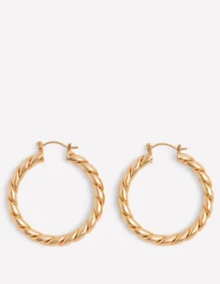 Large Chunky Twist Hoops--Boden Online