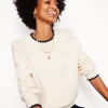 Lena Stitch Detail Sweater-Warm Ivory-Boden Cheap