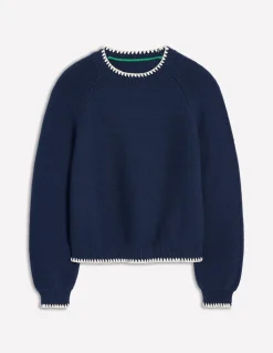 Lena Stitch Detail Sweater--Boden Hot