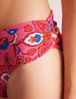Levanzo Fold Bikini Bottoms-Pink, Botanical Wave-Boden Store