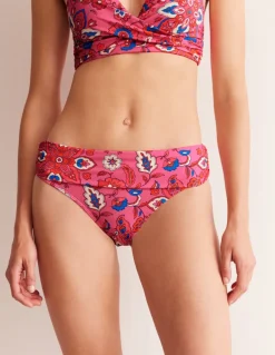 Levanzo Fold Bikini Bottoms-Pink, Botanical Wave-Boden Store