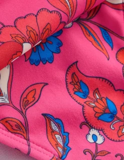 Levanzo Fold Bikini Bottoms-Pink, Botanical Wave-Boden Store