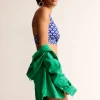 Levanzo Halter Bikini Top-Surf The Web, Foliage Geo-Boden Hot