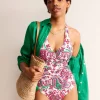 Levanzo Halter Swimsuit-Multi, Fantastical-Boden Best