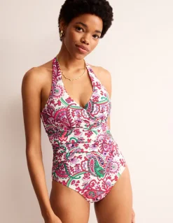 Levanzo Halter Swimsuit-Multi, Fantastical-Boden Best