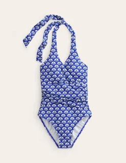 Levanzo Halter Swimsuit-Surf The Web, Foliage Geo-Boden Clearance